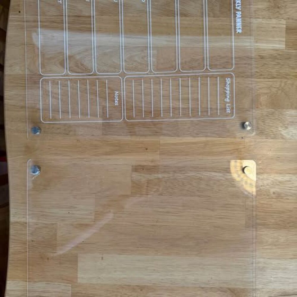 Acrylic Weekly Planner and Blank Dry Erase Board Set
